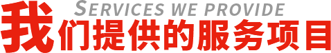 我們提供的服務項目