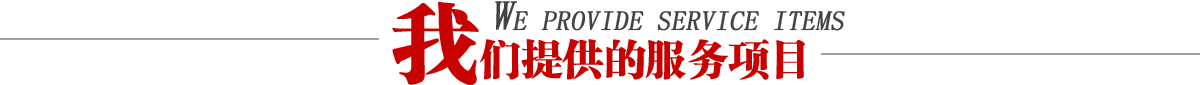 我們提供的服務項目