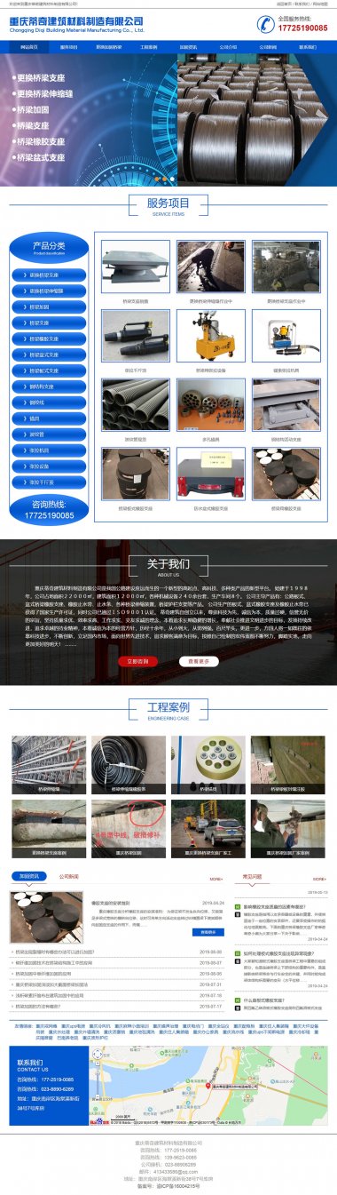 重慶蒂奇建筑材料制造有限公司網站建設案例